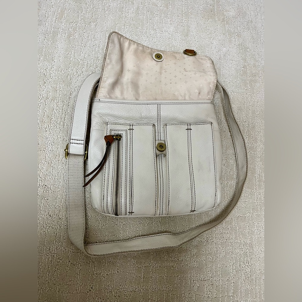 Fossil White Leather Crossbody Bag - Picture 4 of 4